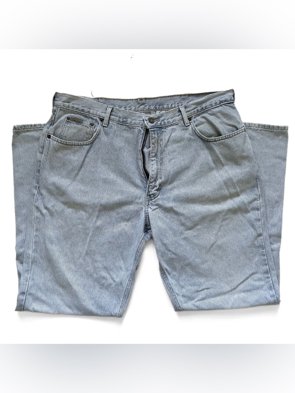 Calvin Klein 40 W Light Washed Straight Leg Jeans